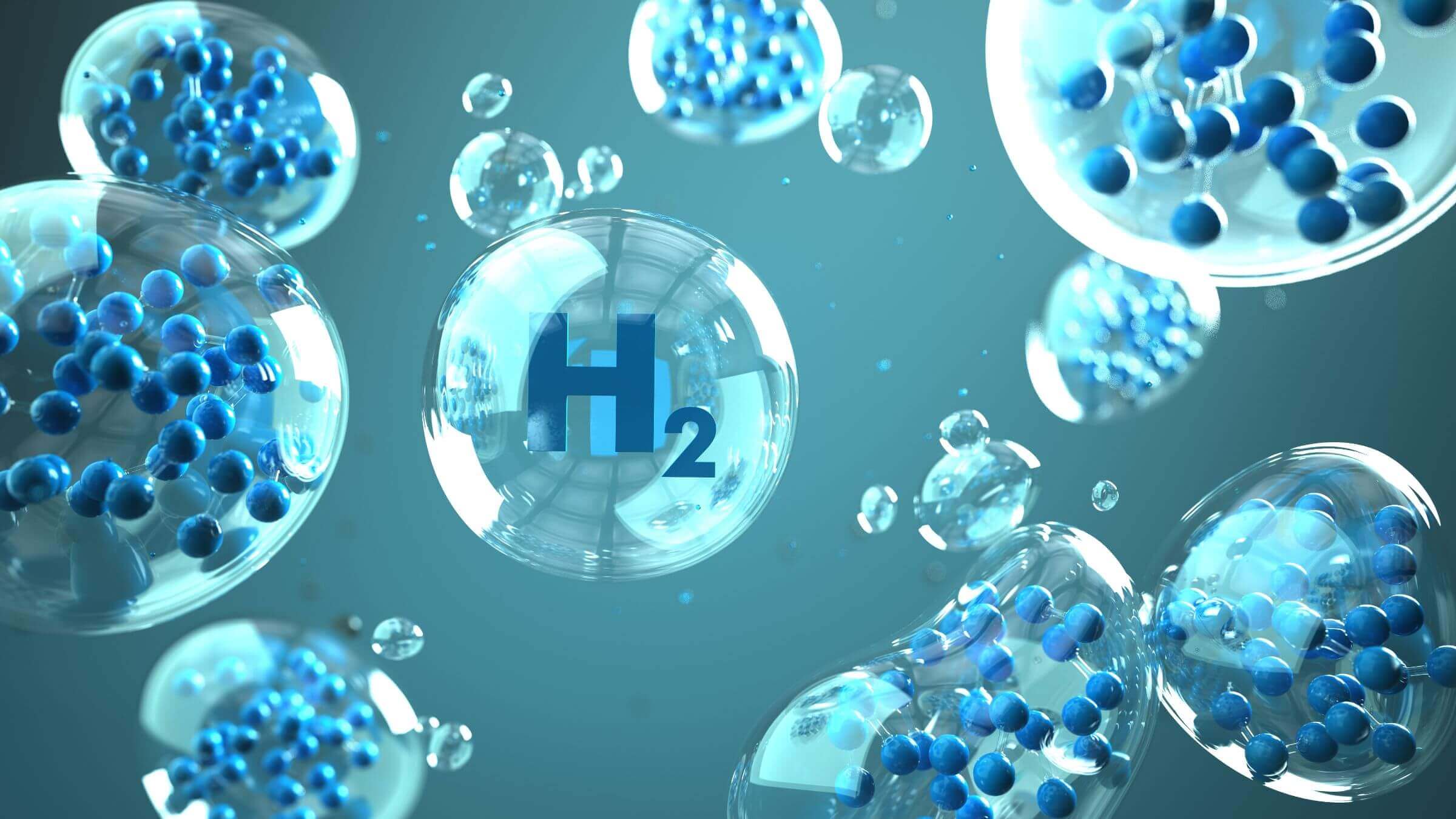 Number of bubbles with one which has H2o in it